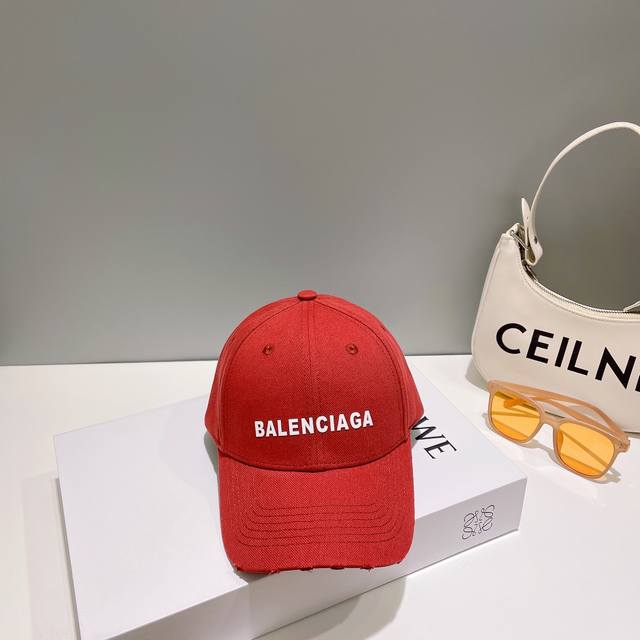 巴黎世家balenciaga 设计师小众品牌立体浮雕棒球帽 定制立体logo 男女同款
